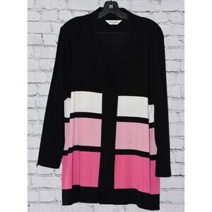 MISOOK Pointelle Knit Women's Cardigan Long Sleeve Black Button Sweater